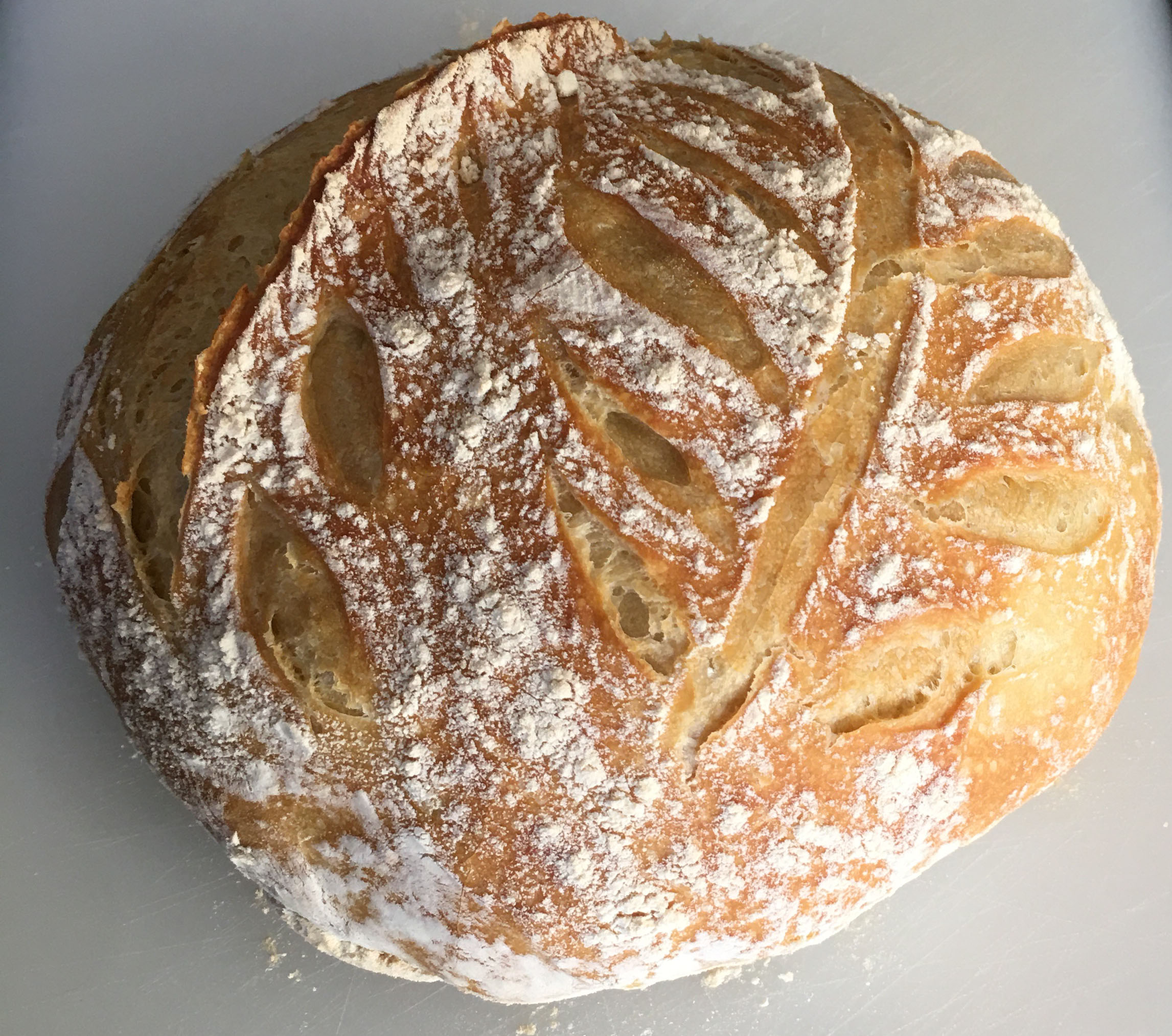 A loaf of decorated bread