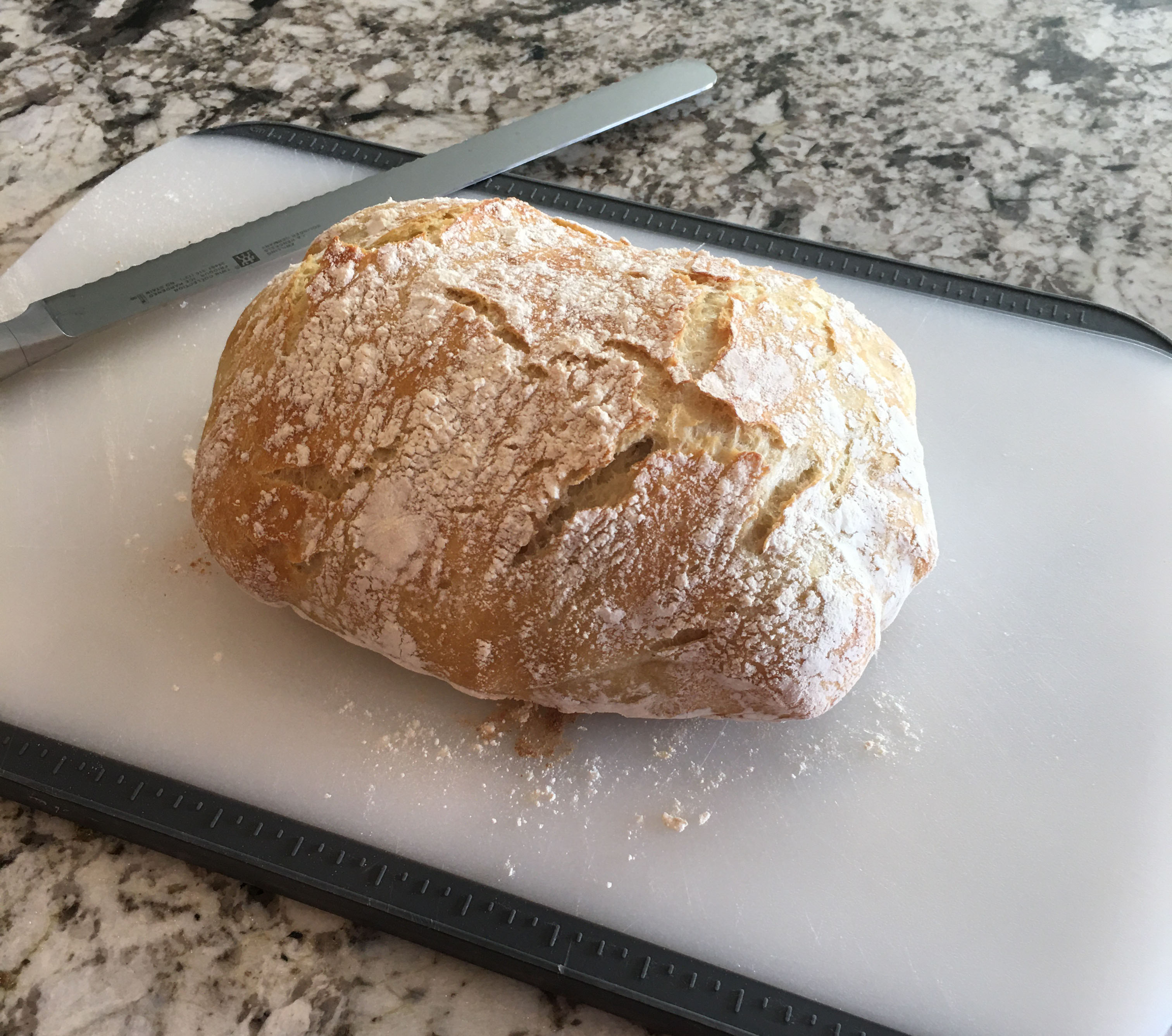 A loaf of bread made with this recipe